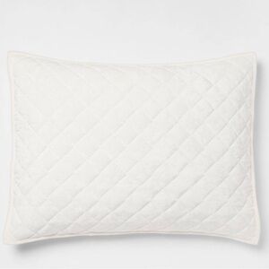 NEW Threshold Quilted Pillow Sham in Cream Standard